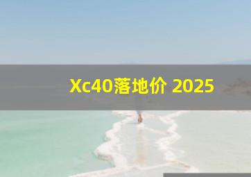 Xc40落地价 2025